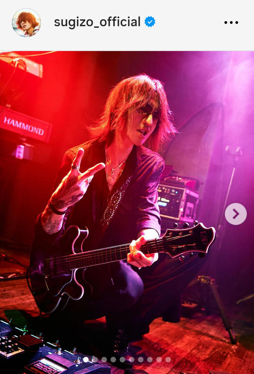 SUGIZO「SHAG」ライブ写真公開 アナログ盤「THE PROTEST JAM」告知も