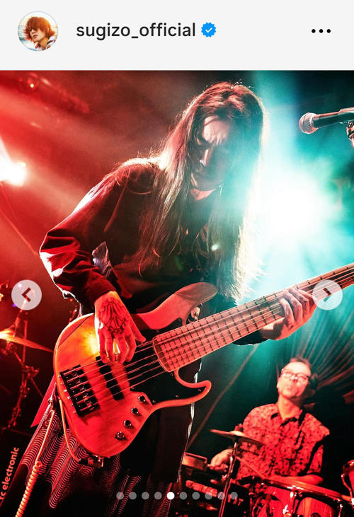 SUGIZO「SHAG」ライブ写真公開 アナログ盤「THE PROTEST JAM」告知も