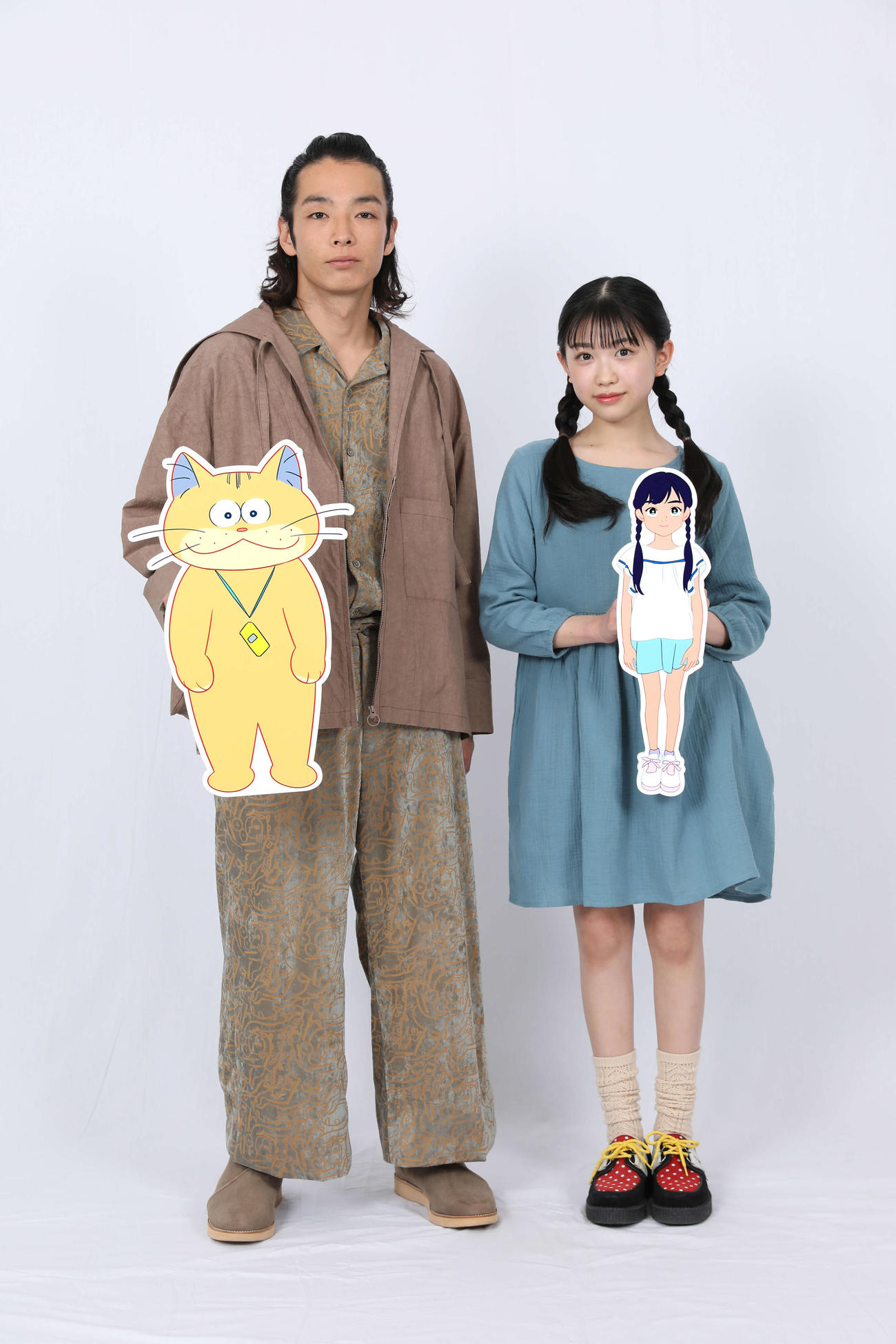 映画「化け猫あんずちゃん」に主演した森山未來と五藤希愛