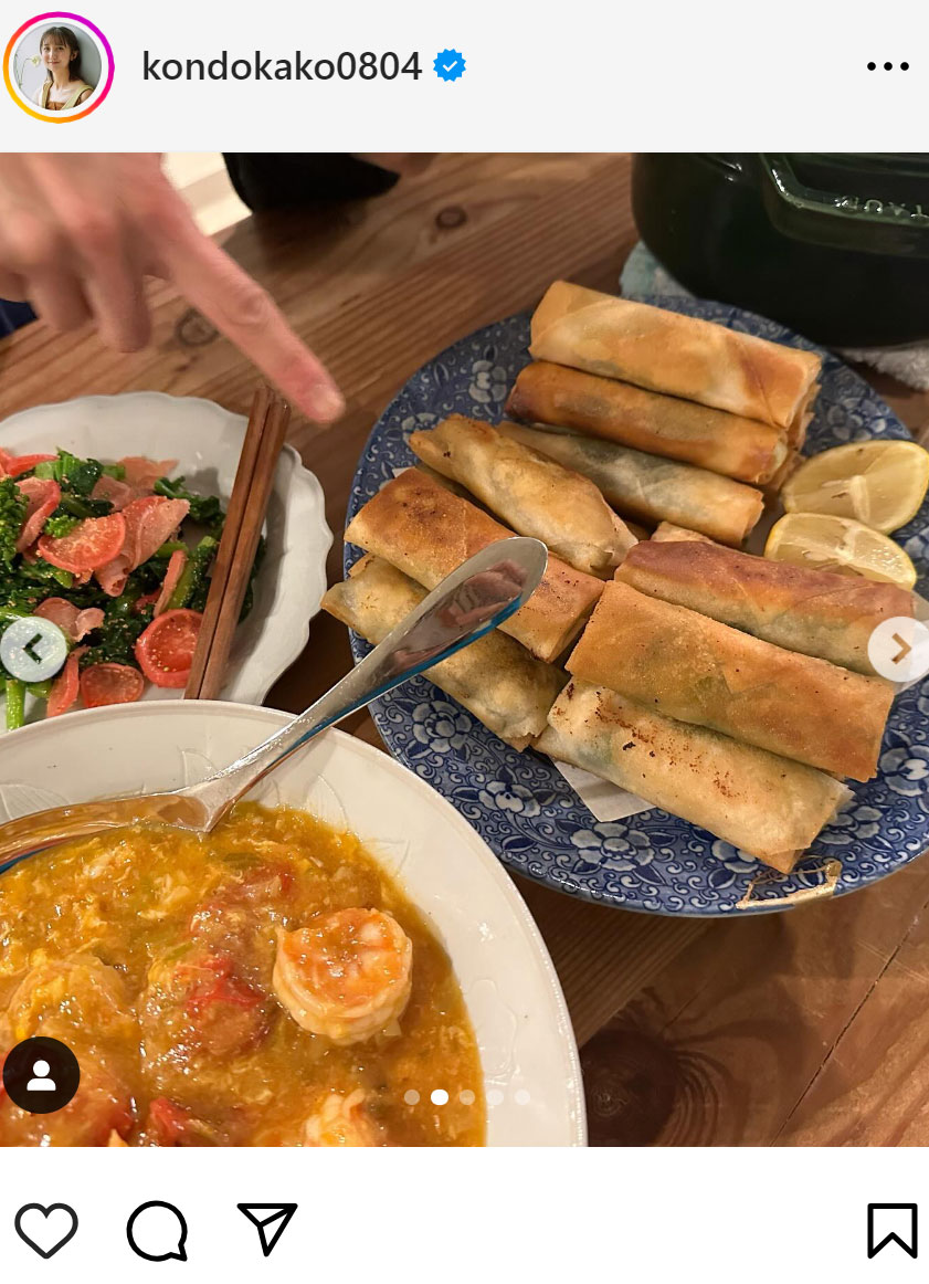 近藤夏子アナのインスタグラムから