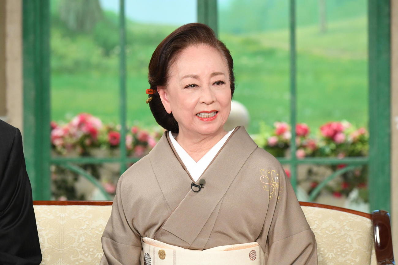 今月2日に出演したテレビ朝日系「徹子の部屋」での山本陽子さん（C）テレビ朝日