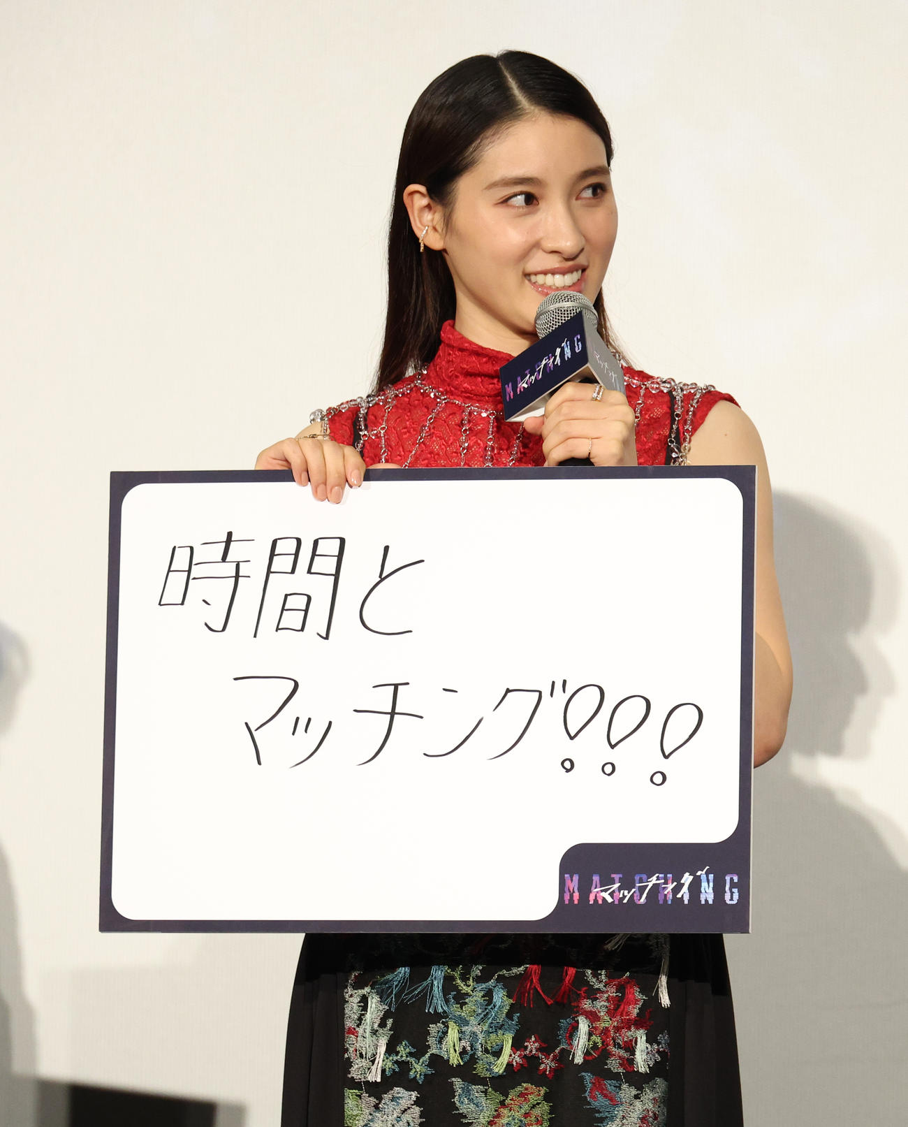 映画「マッチング」初日舞台あいさつを行った土屋太鳳（撮影・中島郁夫）