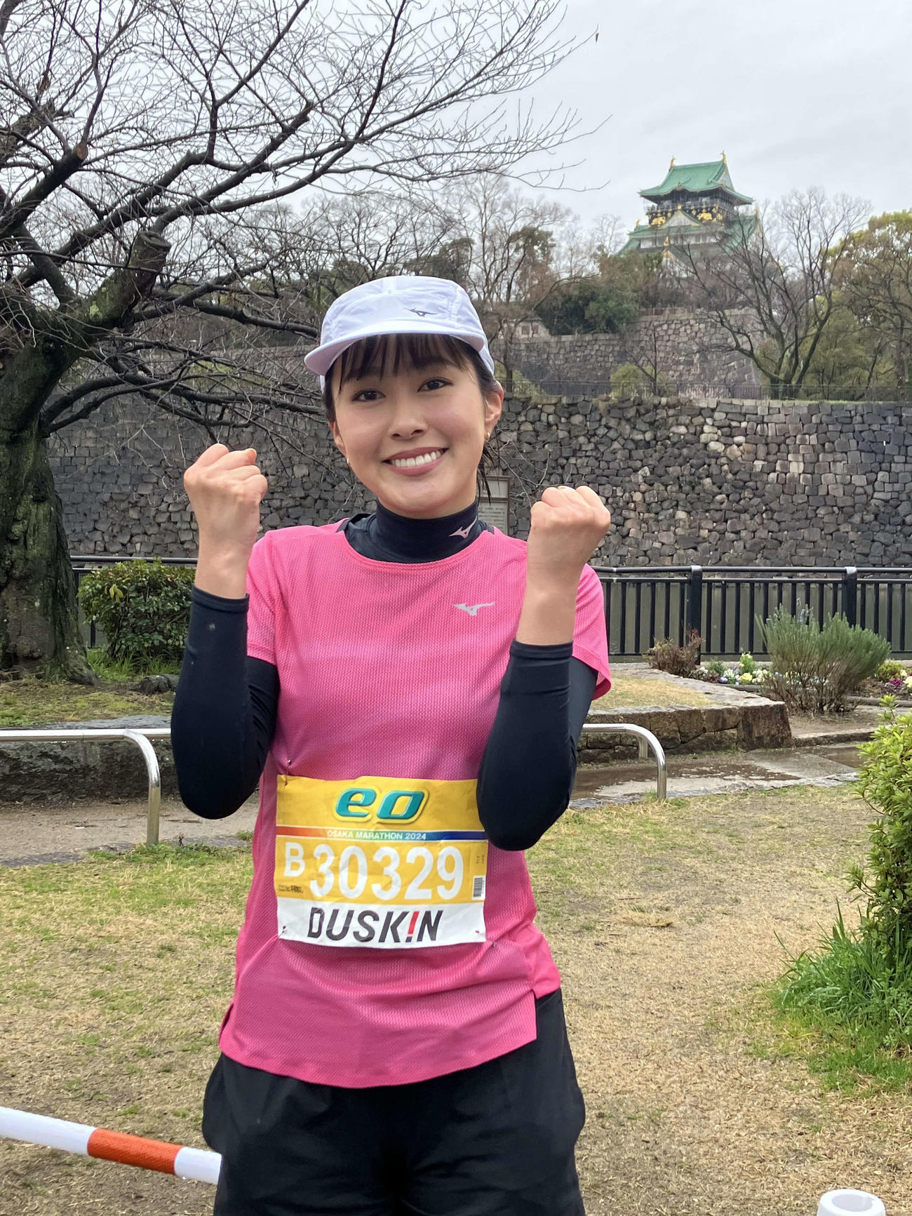 大阪マラソンで42・195キロを走りきったMBSの前田春香アナウンサー（撮影・阪口孝志）