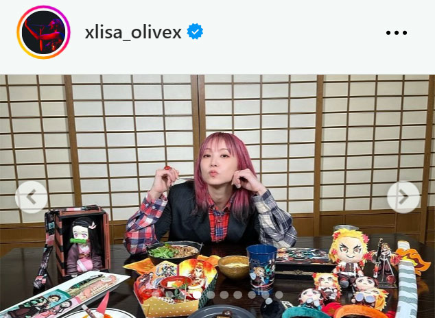 Lisaのインスタグラムから