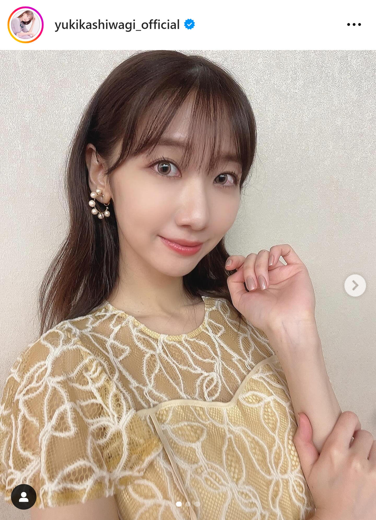 柏木由紀のインスタグラムから