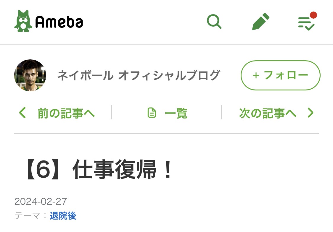 ネイボールのブログから