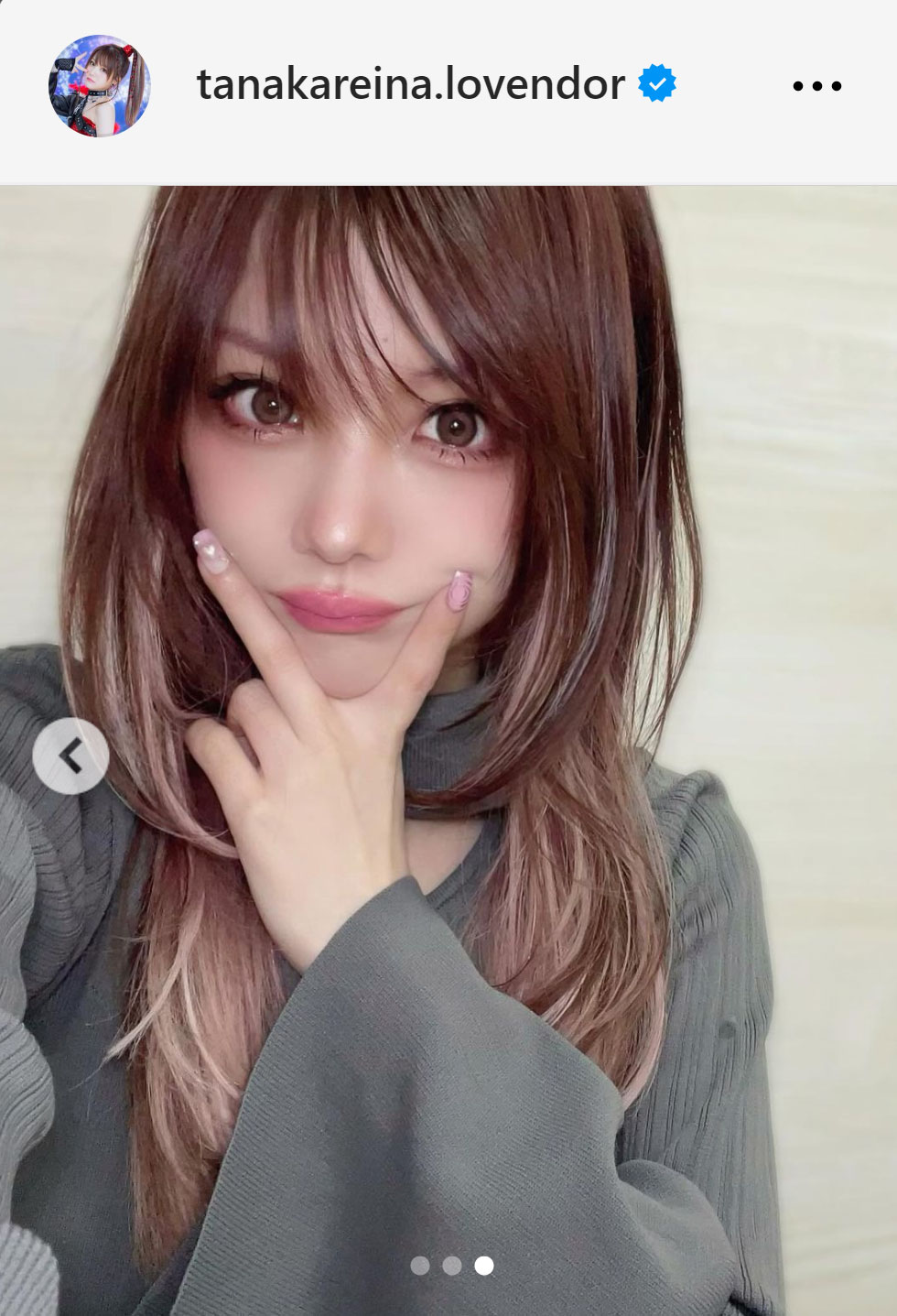 田中れいなのインスタグラムから