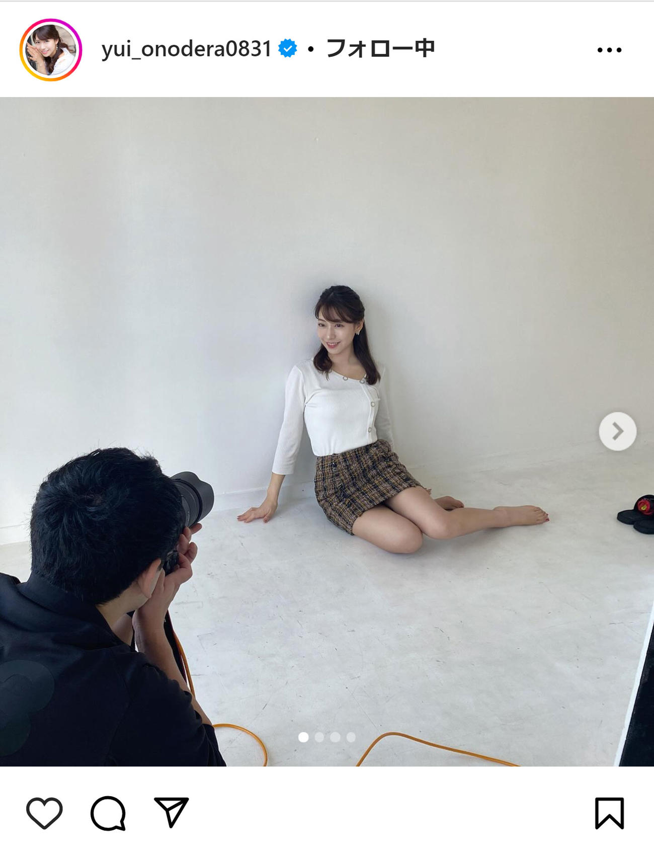 小野寺結衣のインスタグラムから
