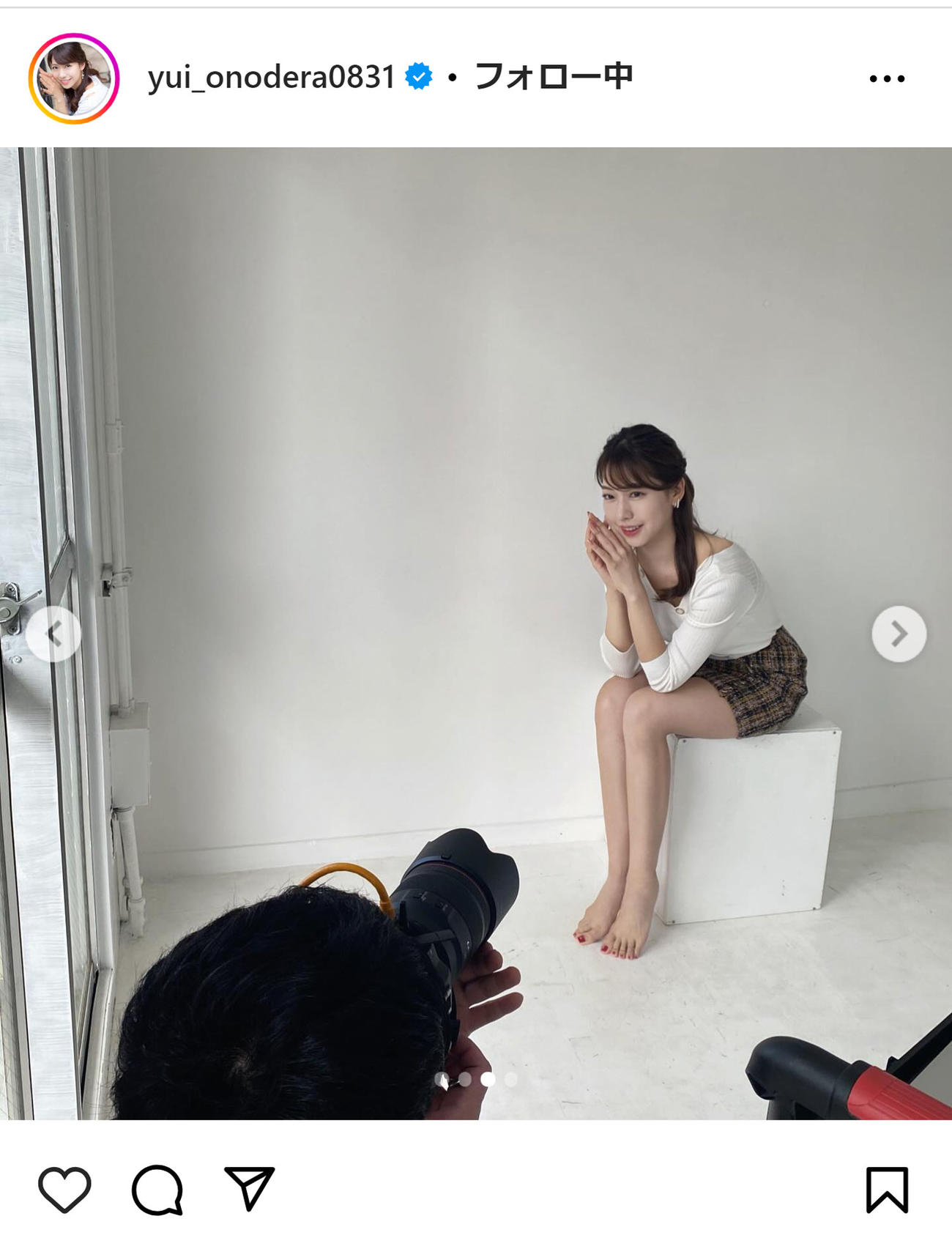 小野寺結衣のインスタグラムから