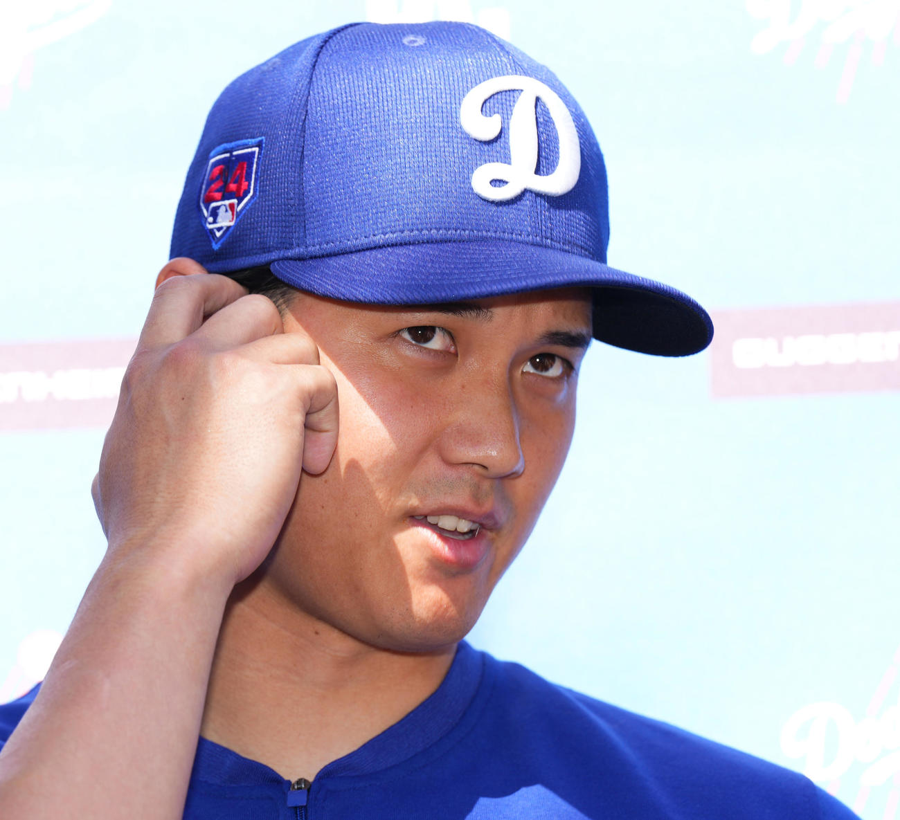結婚発表から一夜明け、会見するドジャース大谷（撮影・菅敏）