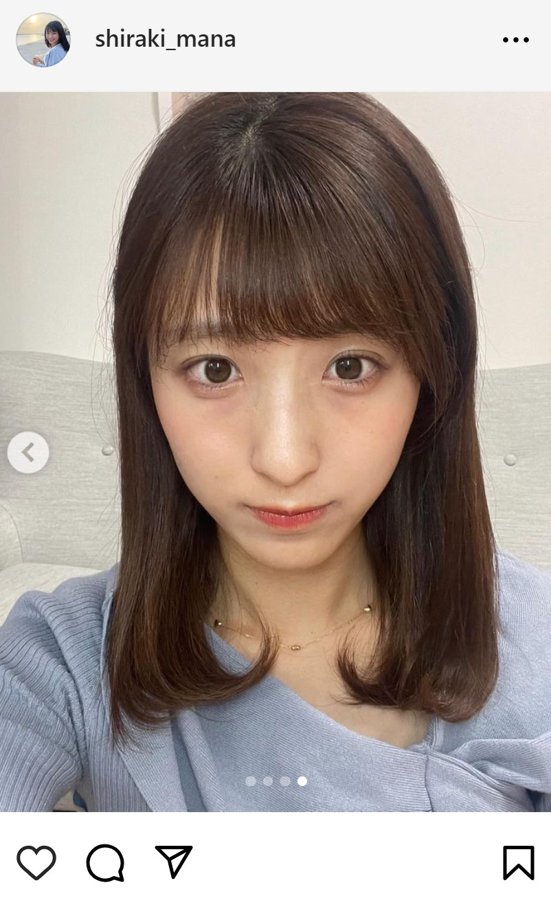 白木愛奈アナのインスタグラムから