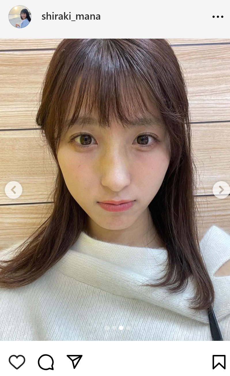 白木愛奈アナのインスタグラムから
