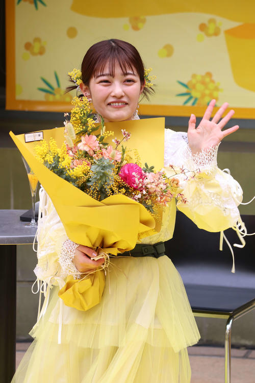 「MIMOSA FESTA 2024」スペシャルトークライブに登場した井上咲楽(撮影・加藤理沙)