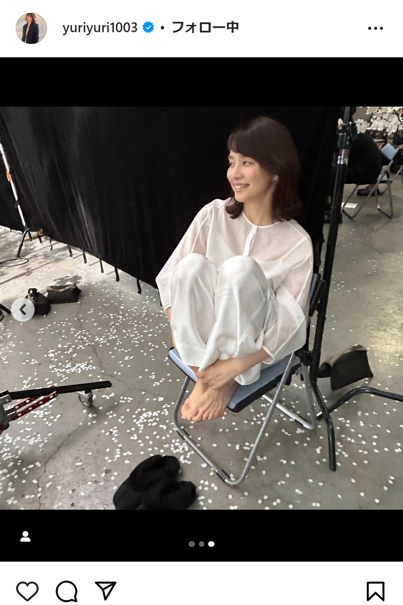 石田ゆり子のインスタグラムから