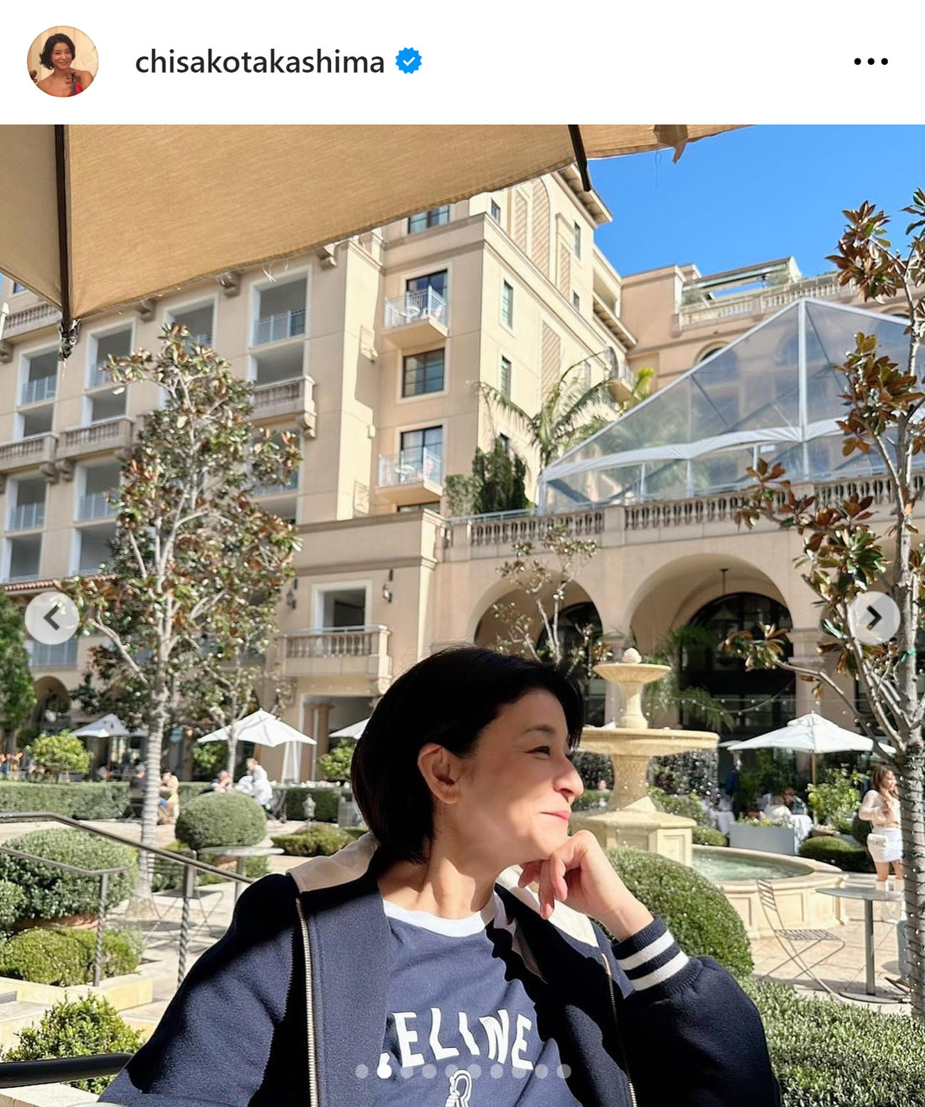 高嶋ちさ子のインスタグラムから