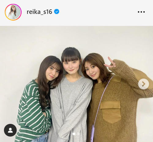 元乃木坂46桜井玲香「お豆ちゃんな２人」との小顔スリーショット公開　齋藤飛鳥＆遠藤さくらと