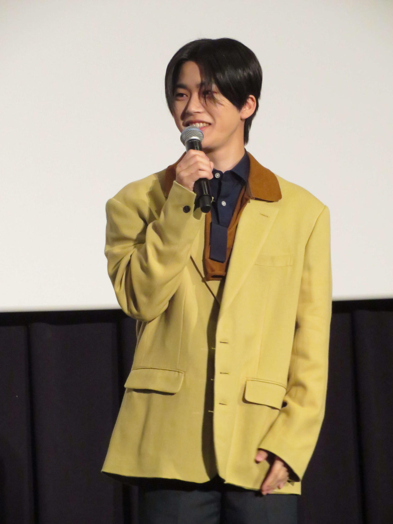映画しまじろう「ミラクルじまのなないろカーネーション」完成披露イベントに出席したJO1木全翔也