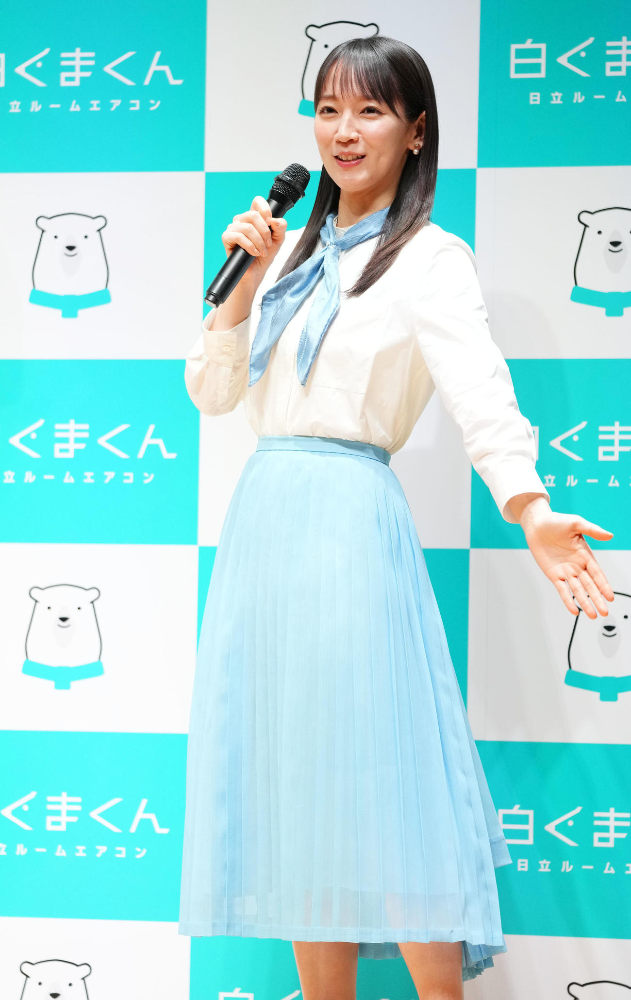 新CM発表会に登場した吉岡里帆（撮影・横山健太）