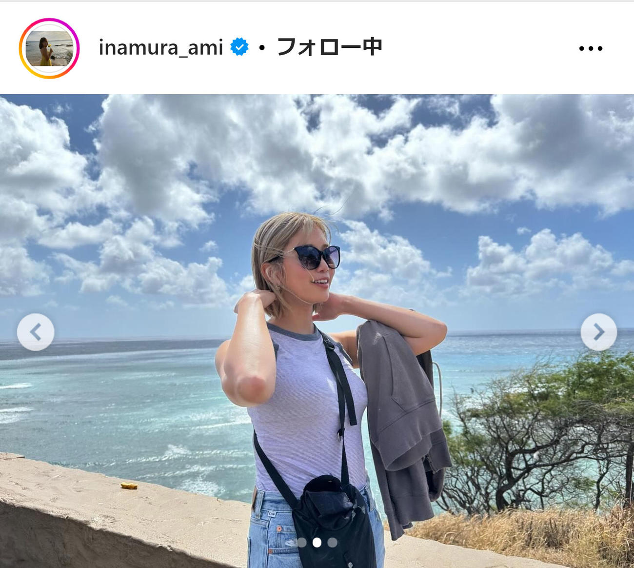 稲村亜美のインスタグラムから