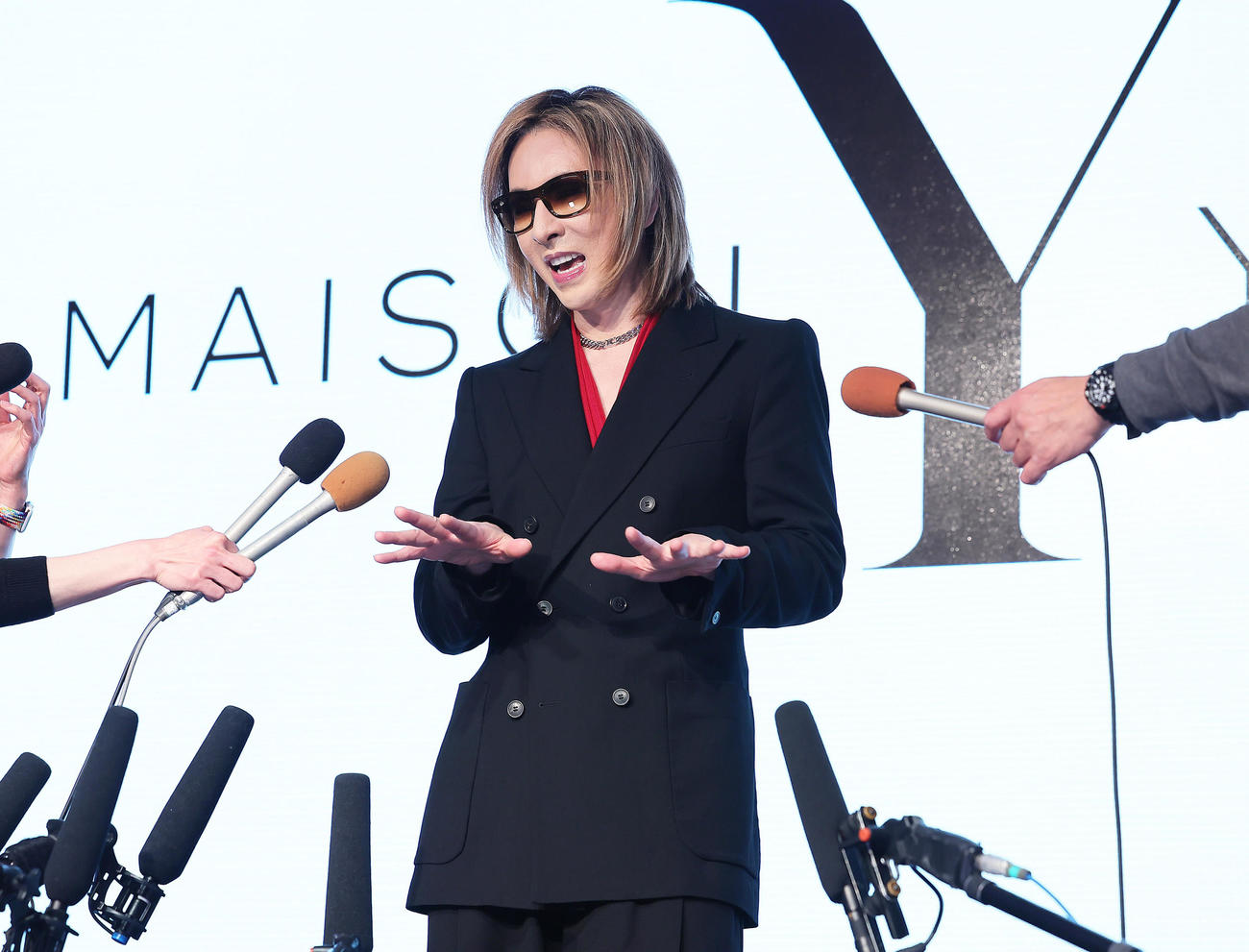 ドジャースタジアムでのピアノ演奏を行う事を発表したYOSHIKI（撮影・足立雅史）