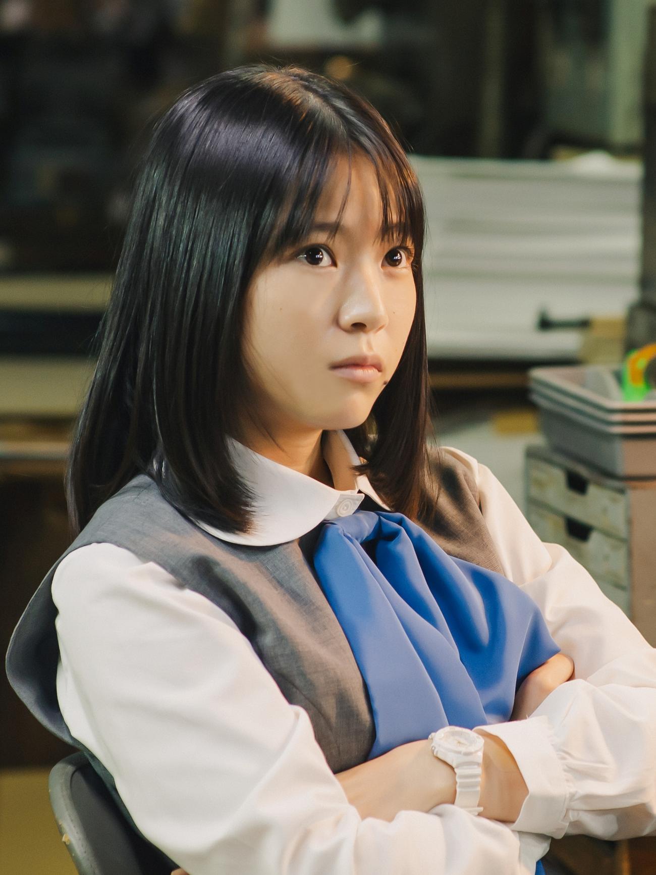 映画「新米記者トロッ子　私がやらねば誰がやる！」で、新聞部の副部長役を務める中井友望