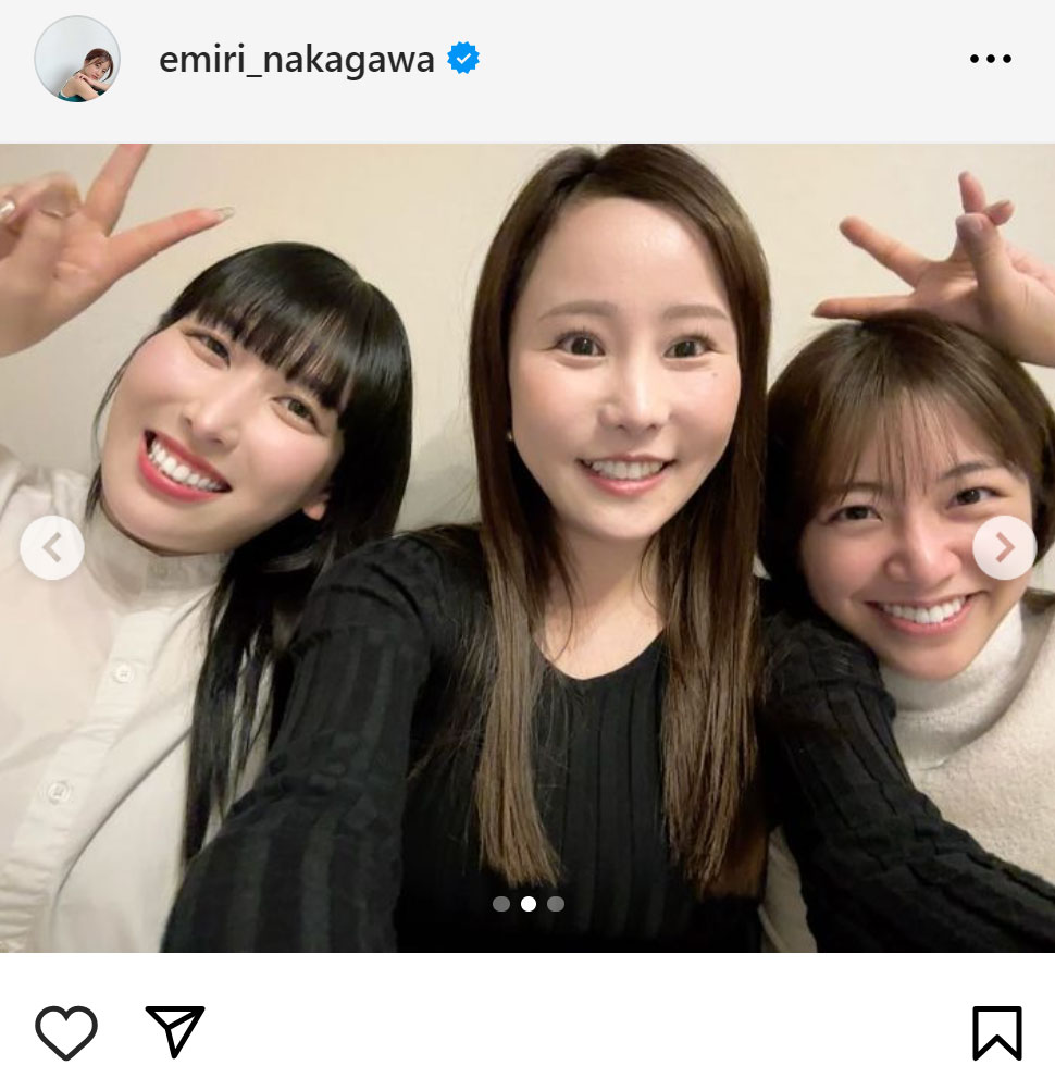 中川絵美里のインスタグラムから