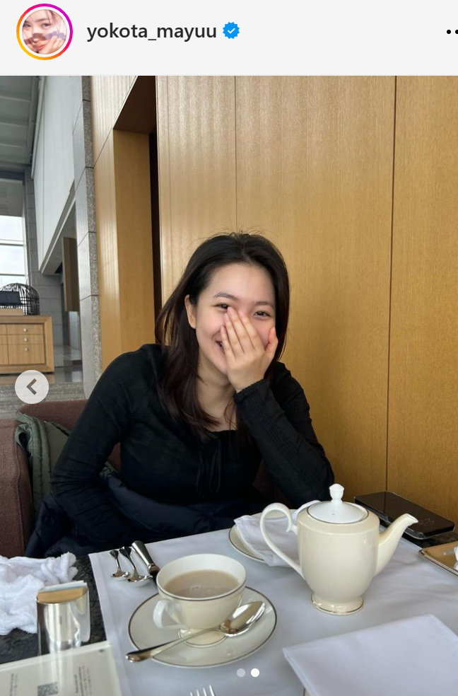 横田真悠のインスタグラムから