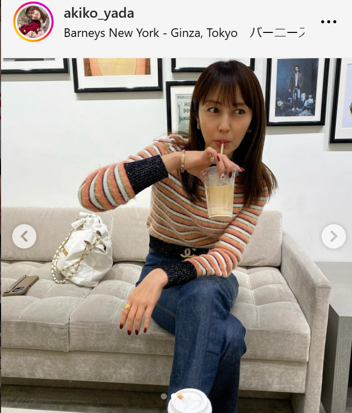 矢田亜希子のインスタグラムから
