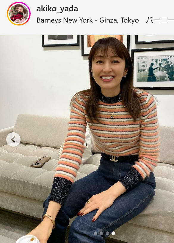 矢田亜希子のインスタグラムから