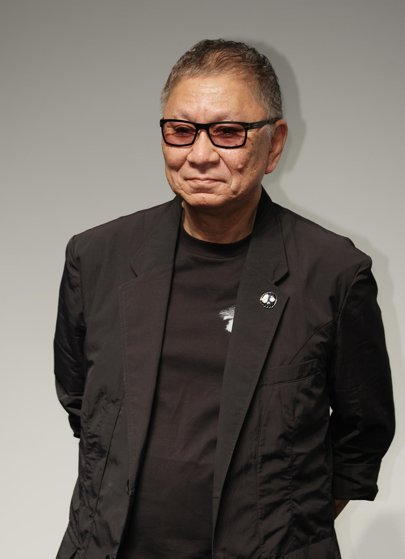 ショートフィルム「ミッドナイト」試写会であいさつする三池崇史監督（撮影・中島郁夫）