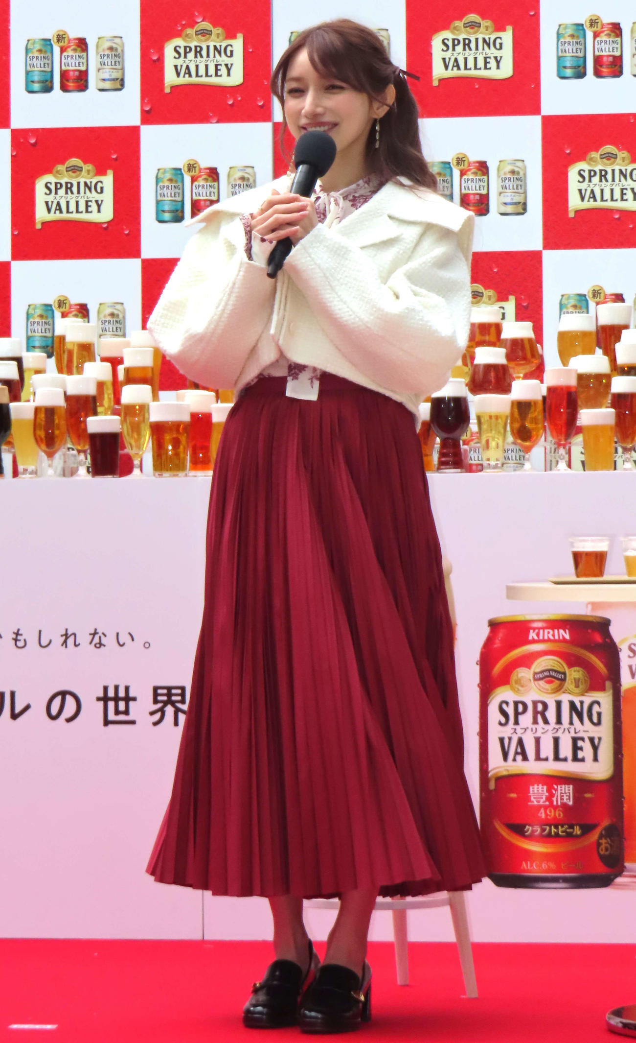 「あなたがまだ知らないビールの世界　Produced by SPRING VALLEY」記者発表会に登壇した後藤真希