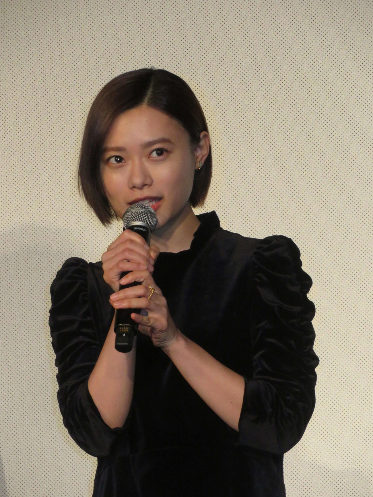 映画「52ヘルツのクジラたち」大ヒット御礼舞台あいさつに登壇した杉咲花（撮影・村上幸将）