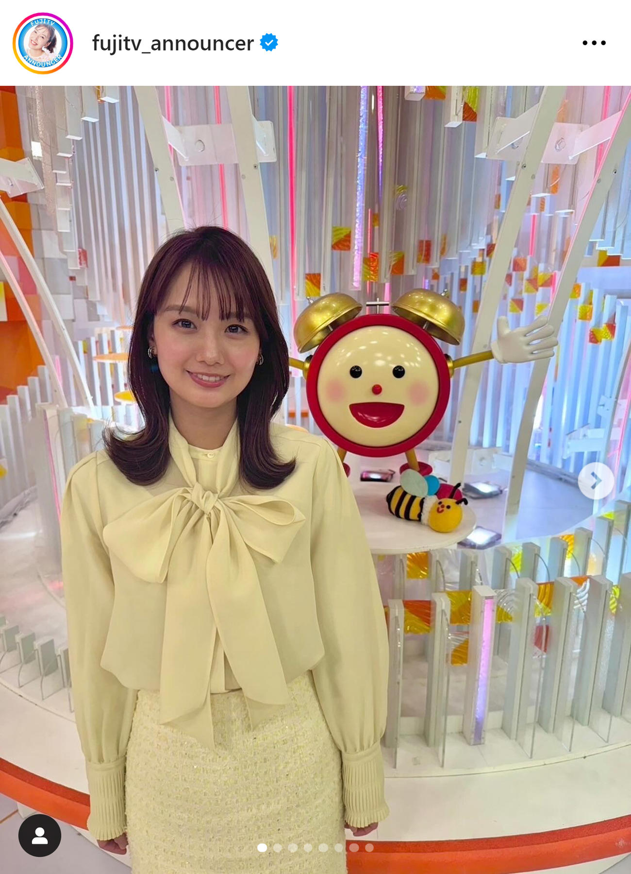 フジ井上清華アナ（フジテレビアナウンサーのインスタグラムから）