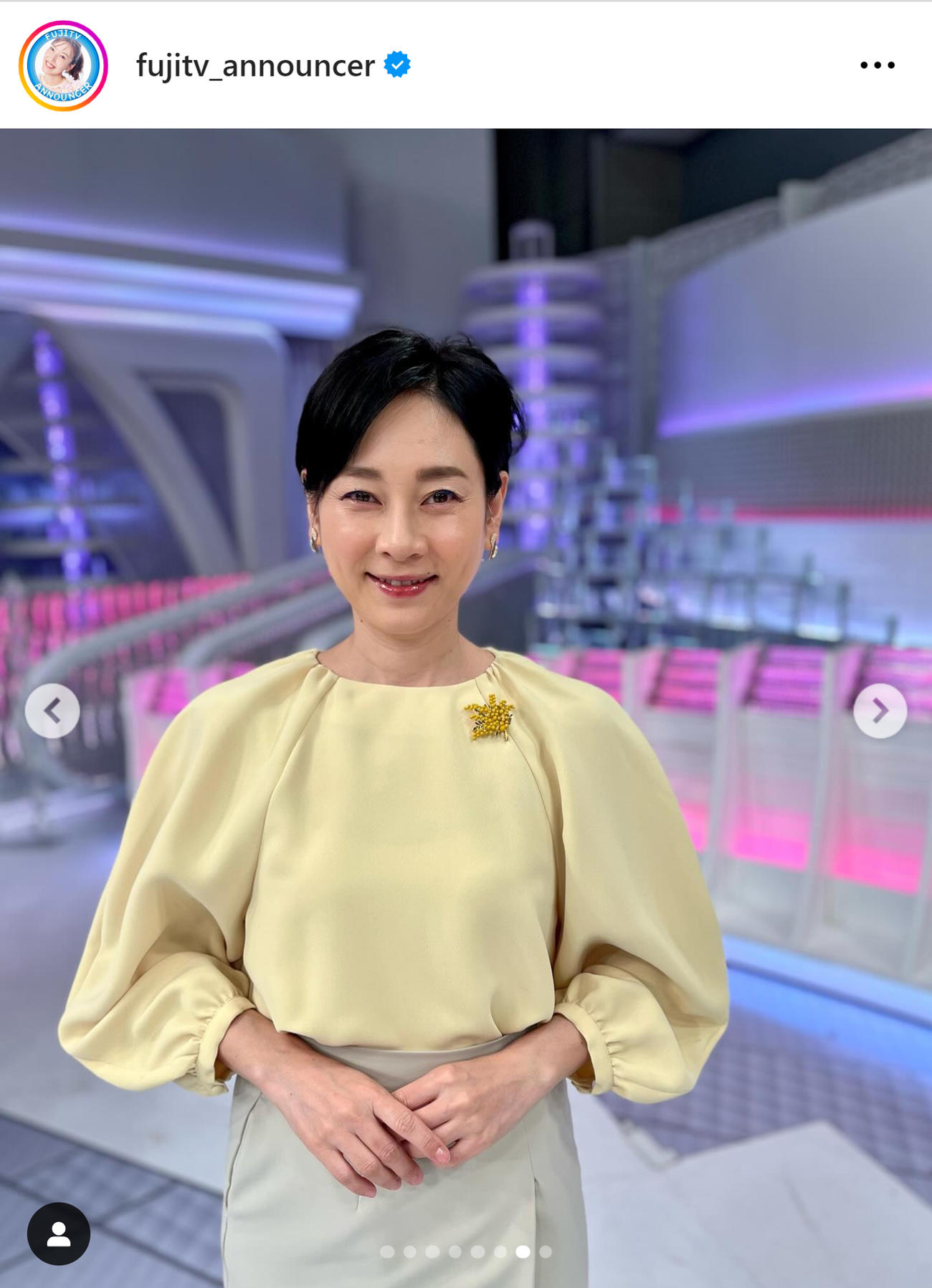 フジテレビアナウンサーのインスタグラムから