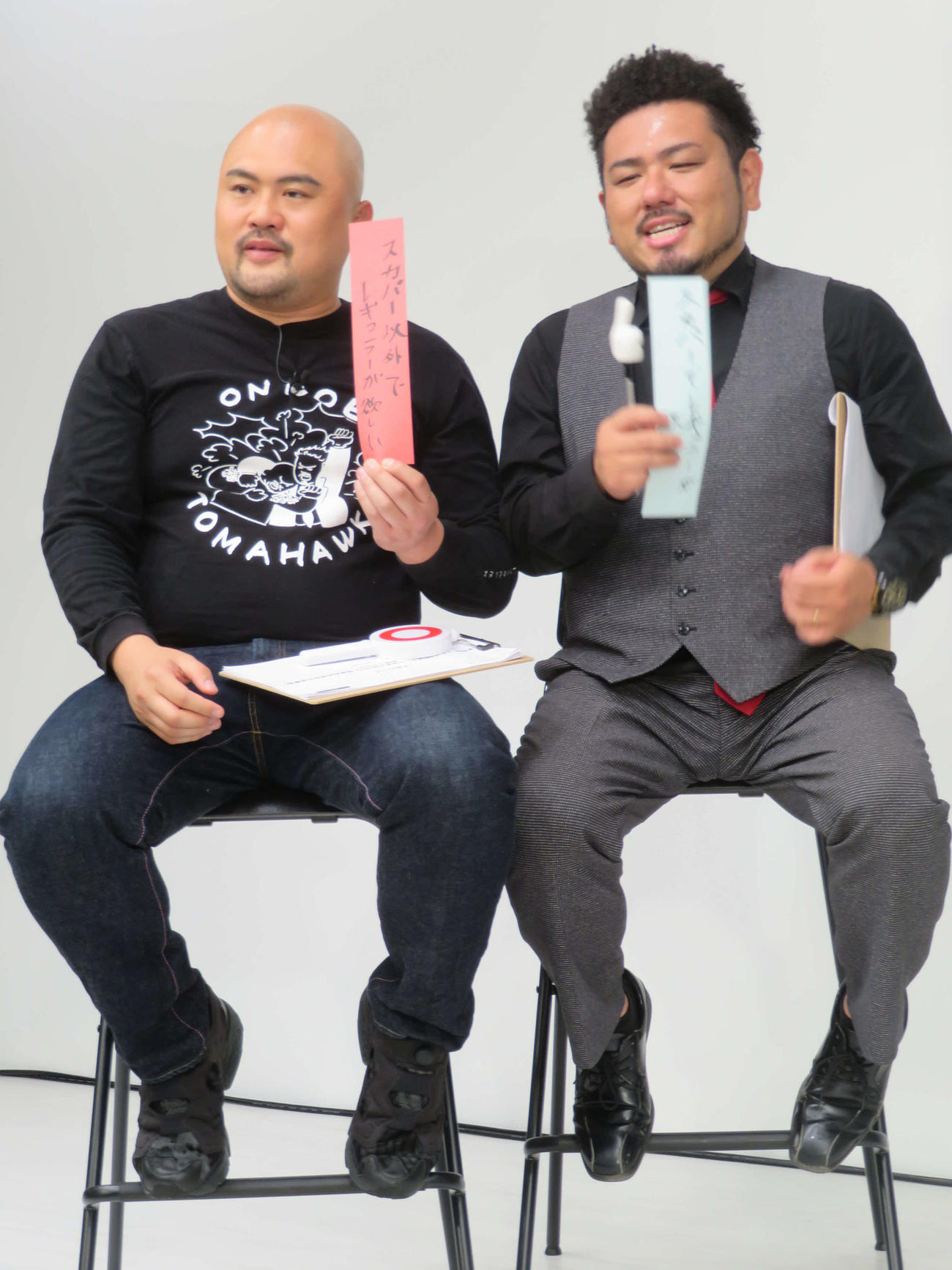 鬼越トマホーク坂井良多（左）と金ちゃん