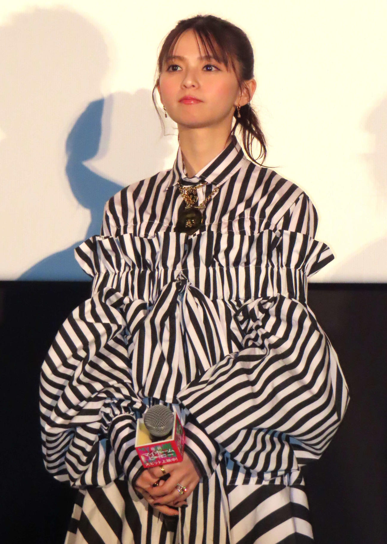 映画「マイホームヒーロー」初日舞台あいさつに登壇した齋藤飛鳥