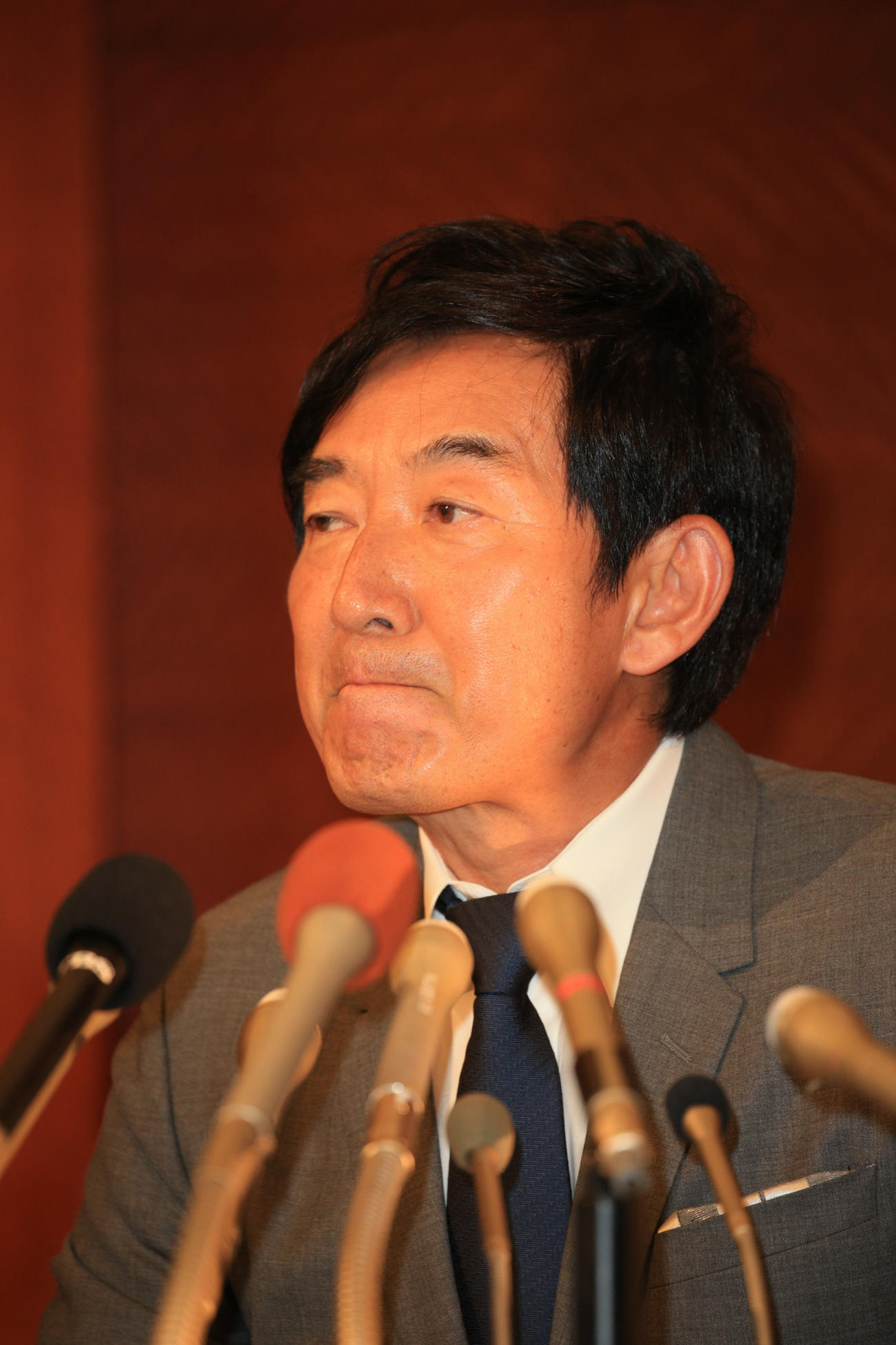 都知事選出馬断念を表明した石田純一（2016年7月撮影）