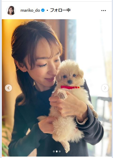 堂真理子アナのインスタグラムから