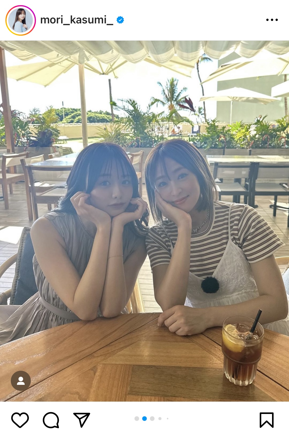 森香澄インスタグラムから