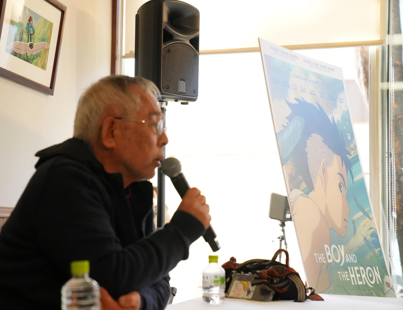 「君たちはどう生きるか」で21年ぶり2度目のオスカーを受賞し喜びを語る鈴木敏夫プロデューサー（撮影・横山健太）