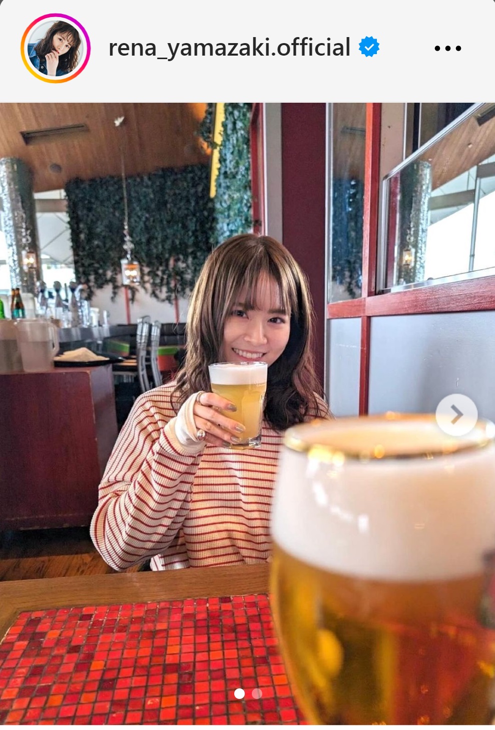 山崎怜奈のインスタグラムから