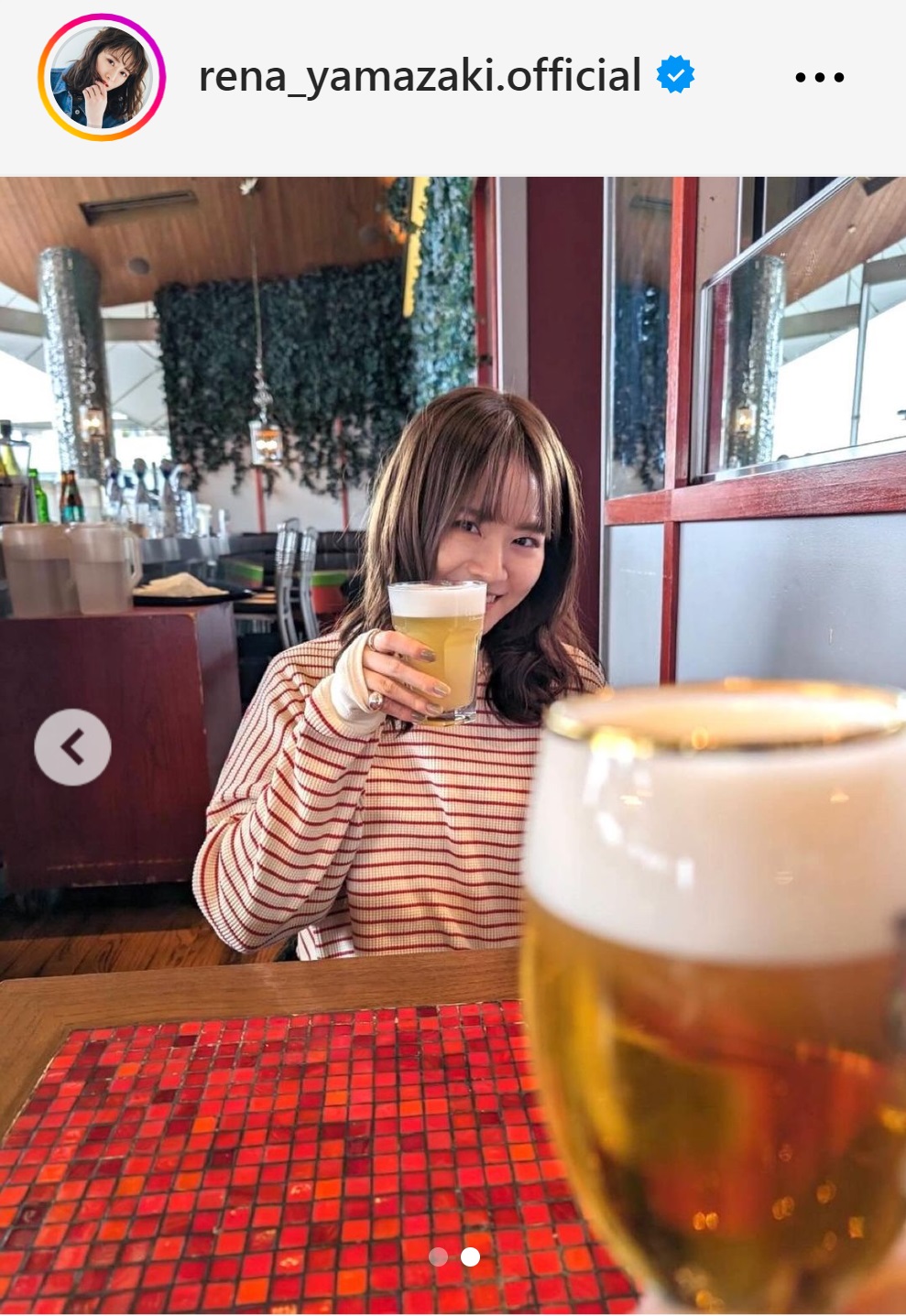 山崎怜奈のインスタグラムから