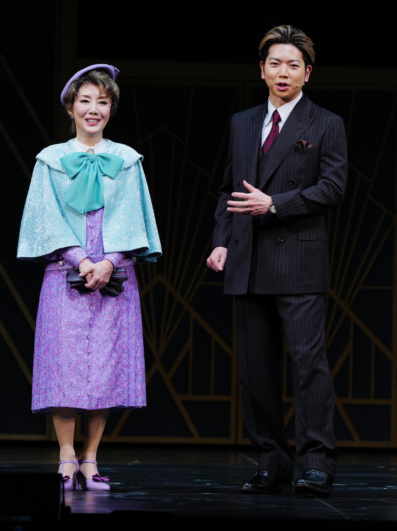 ミュージカル「20世紀号に乗って」の取材会に臨む増田貴久（右）と戸田恵子（撮影・江口和貴）