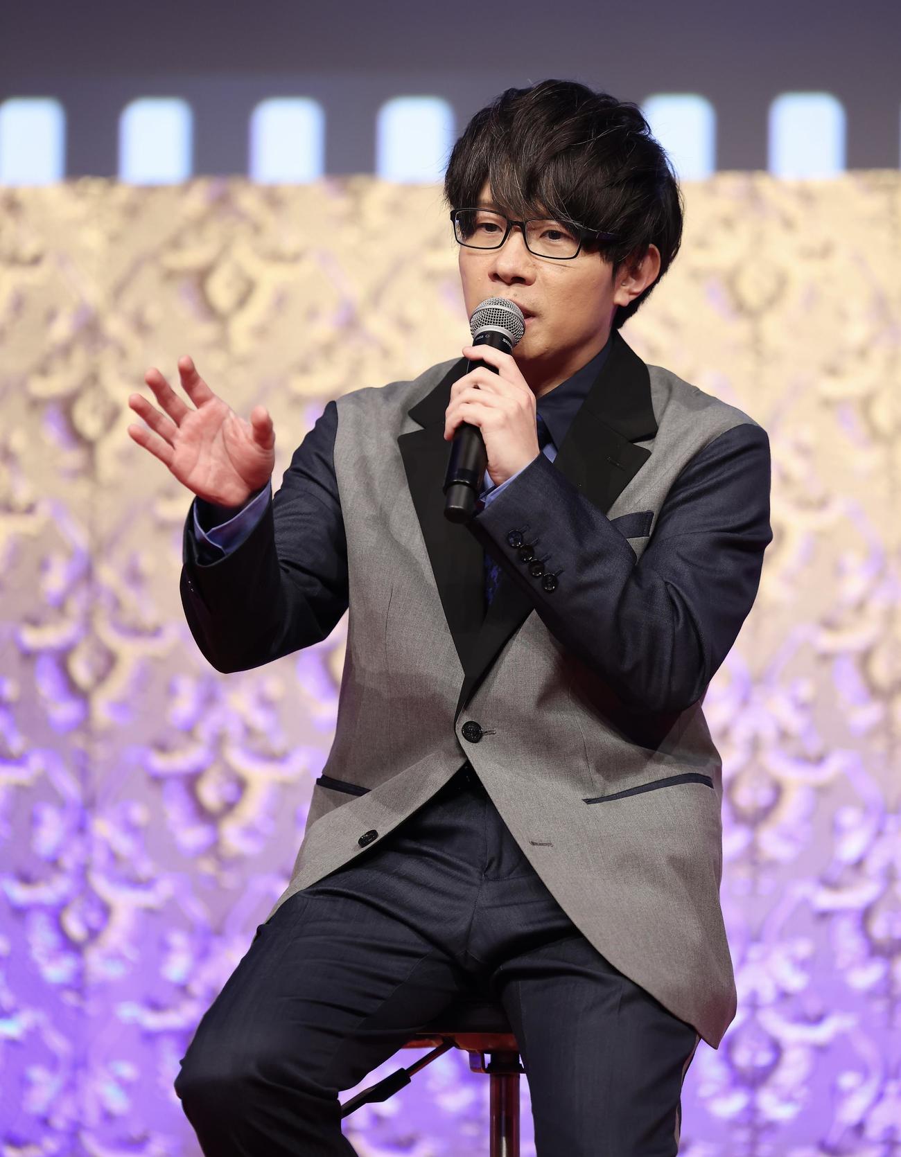 フジテレビアニメラインナップ発表会2024に臨む豊永利行（撮影・河田真司）
