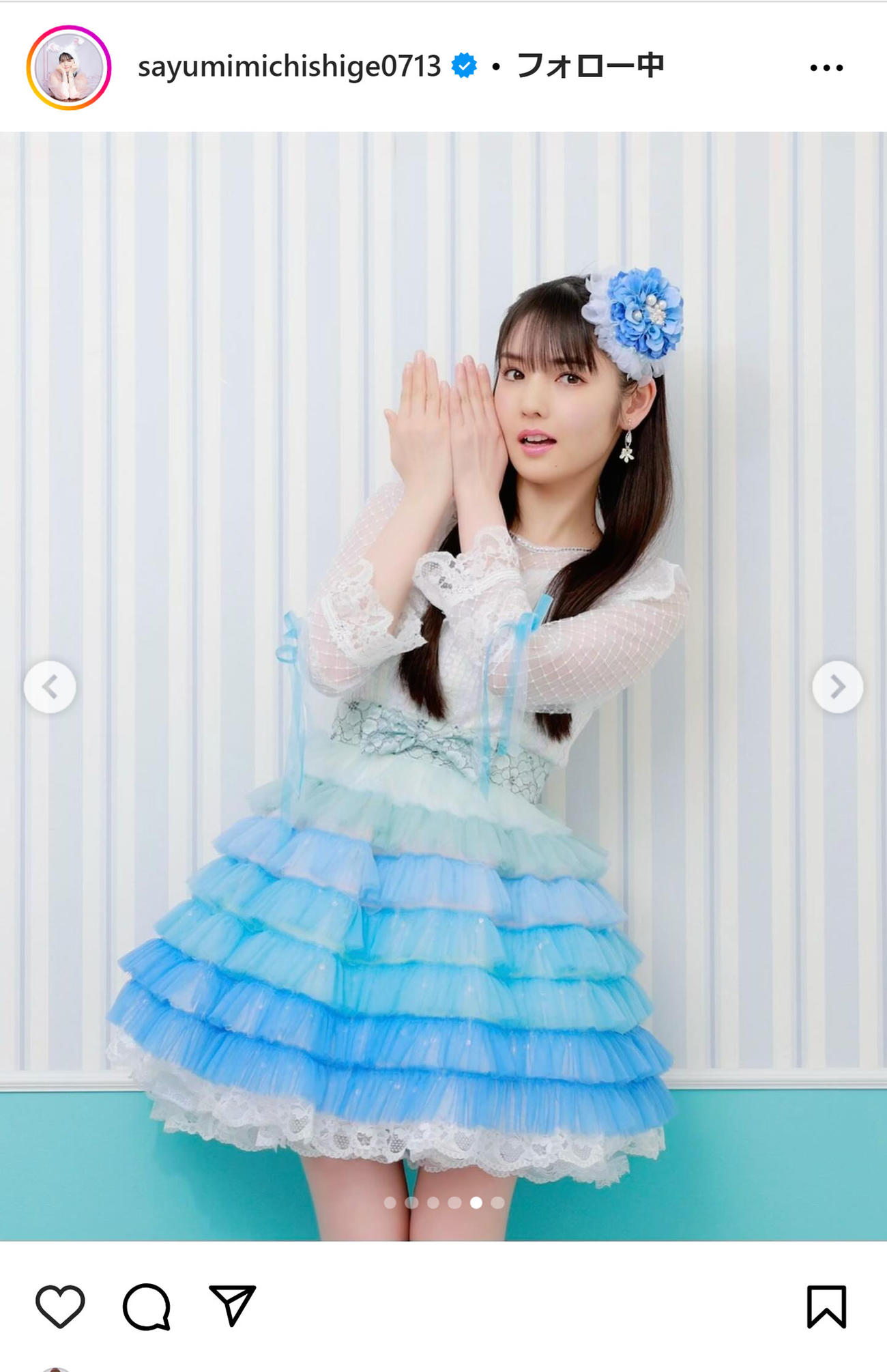 道重さゆみのインスタグラムから