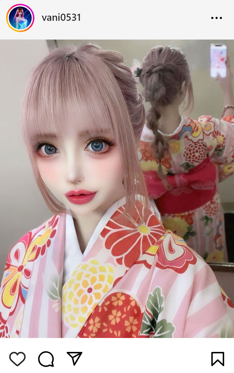 美容整形“総工費”3億円ヴァニラがリアルお人形!着物着こなし「かわいい似合ってる」「素敵」 - 芸能写真ニュース : 日刊スポーツ