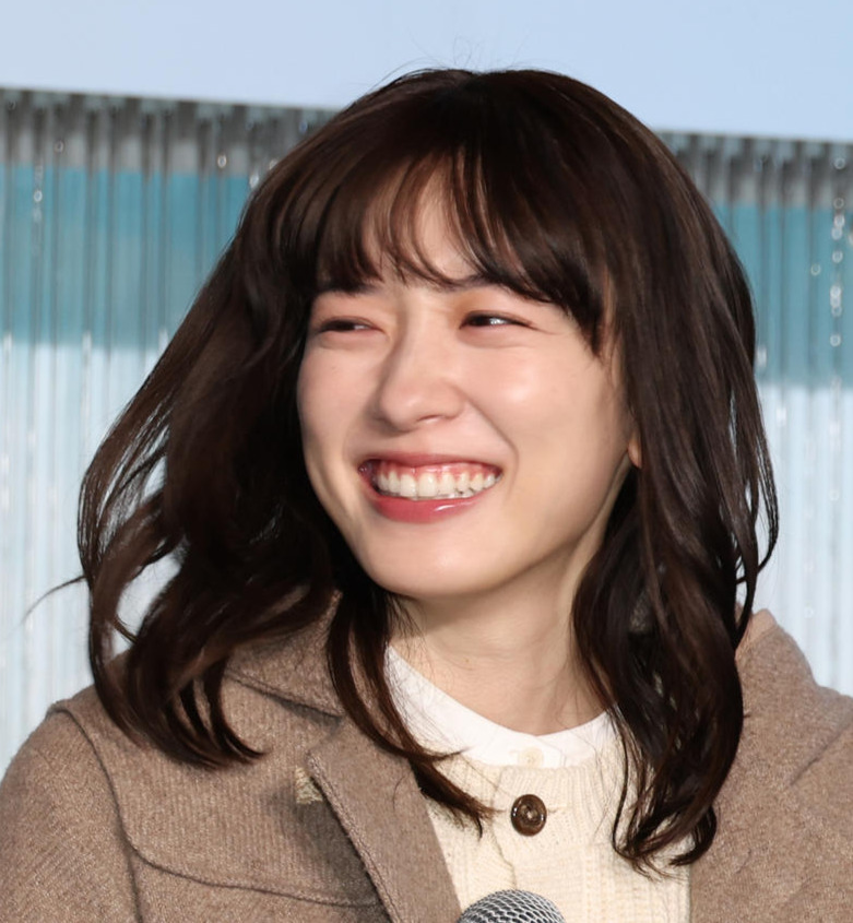 ドラマ「君が心をくれたから」フォトスポットお披露目イベントを行う永野芽郁（1月7日撮影）