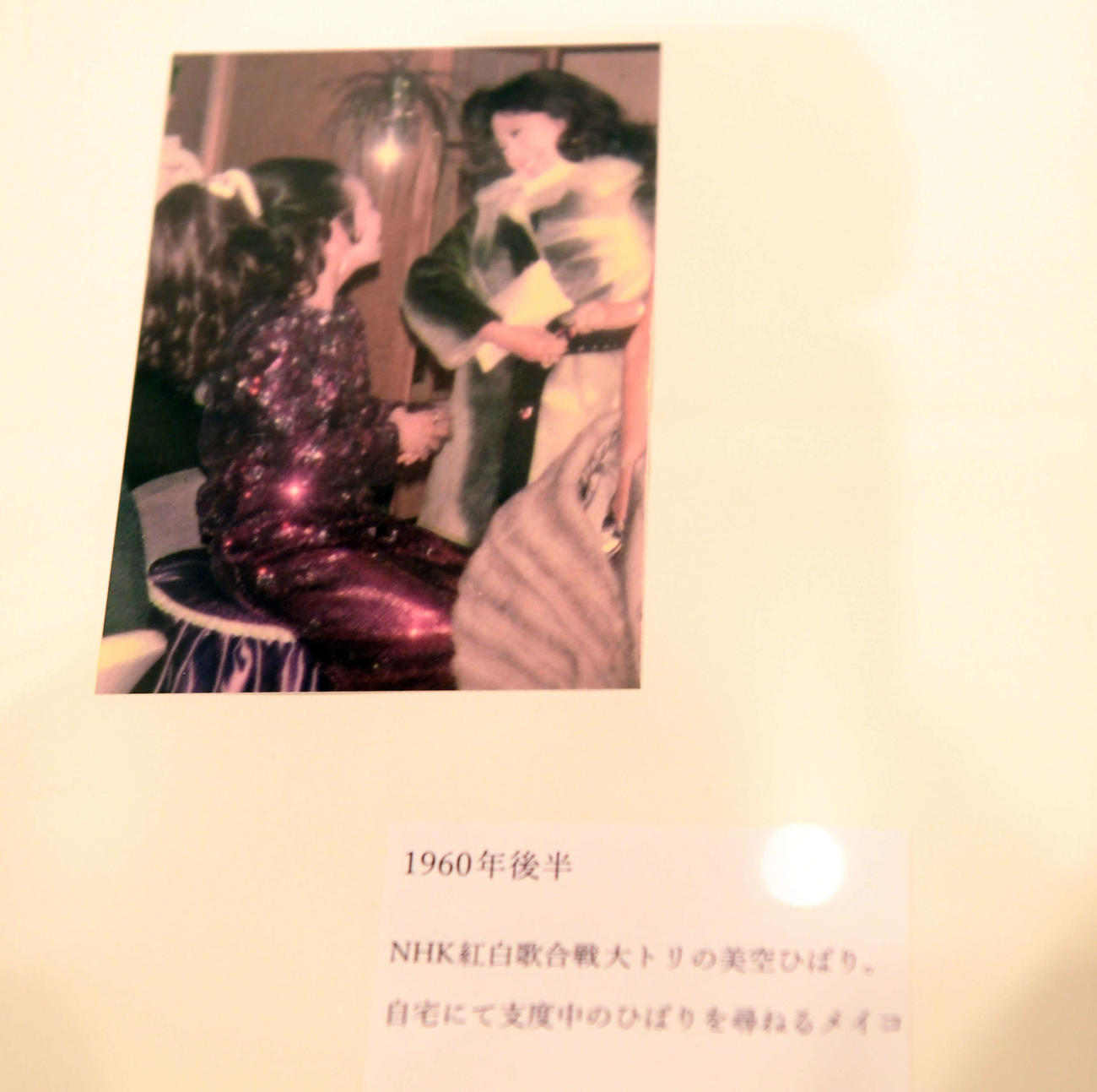 「中村メイコを乾杯で送る会」の会場には思い出の写真が展示された（撮影・たえ見朱実）