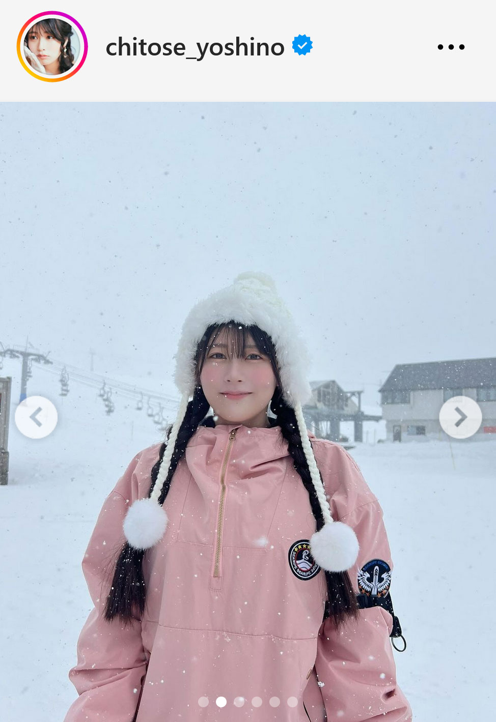 ちとせよしのインスタグラムから