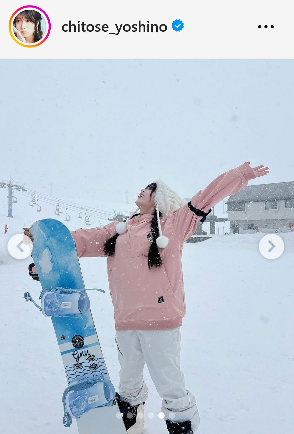 ちとせよしのインスタグラムから